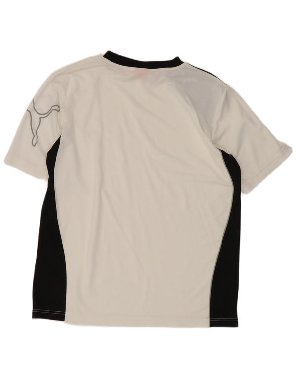 Tricou grafic Puma pentru bărbați Top mic, alb, bloc de culoare