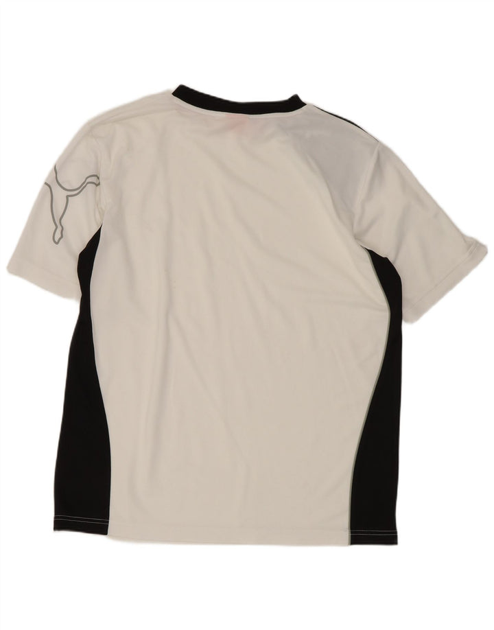 Tricou grafic Puma pentru bărbați Top mic, alb, bloc de culoare