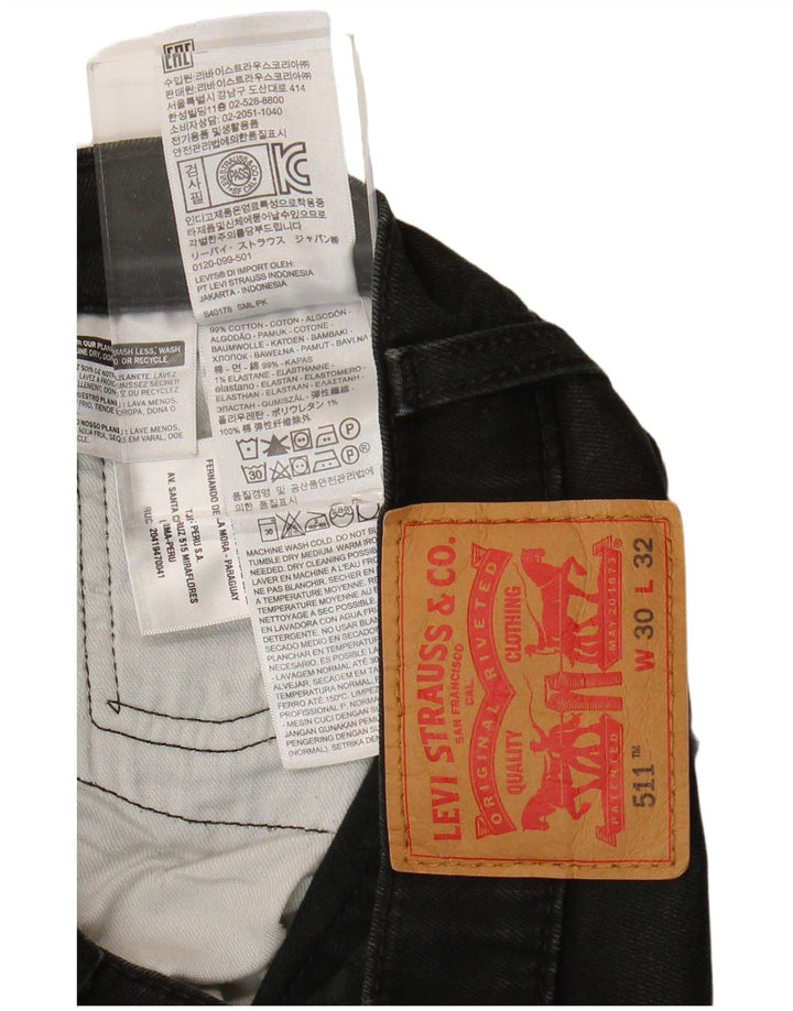 Blugi Levi's 511 Slim pentru bărbați W30 L29 bumbac negru