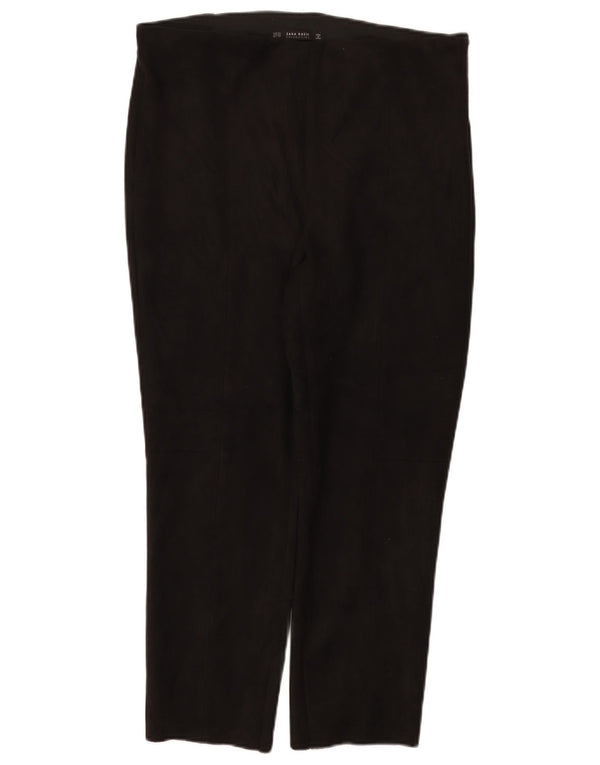 Pantaloni tăiați pentru femei Zara 2XL L34 L26 Poliester negru