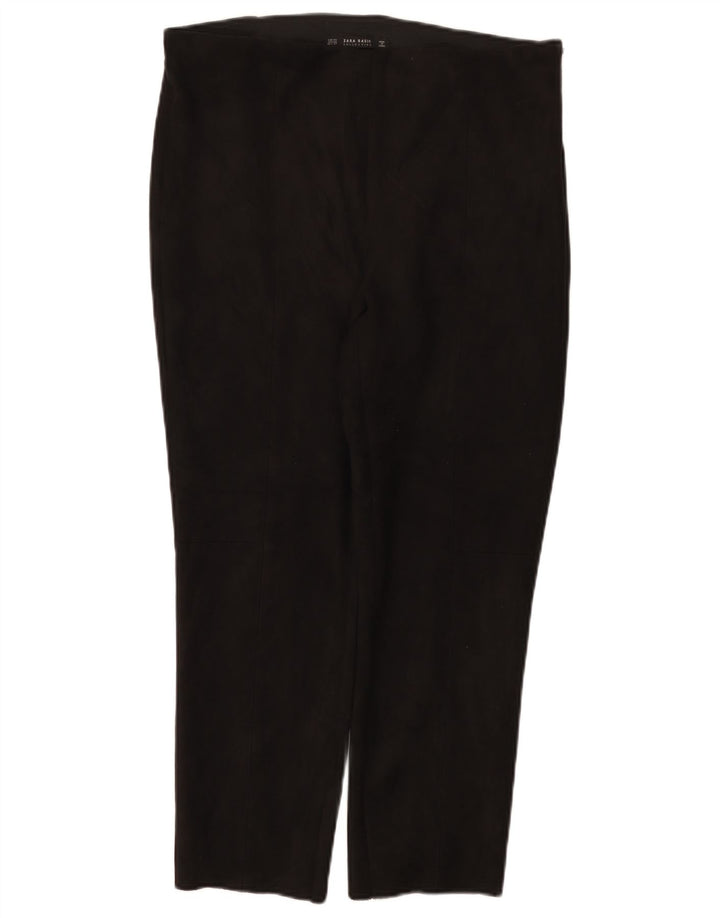Pantaloni tăiați pentru femei Zara 2XL L34 L26 Poliester negru