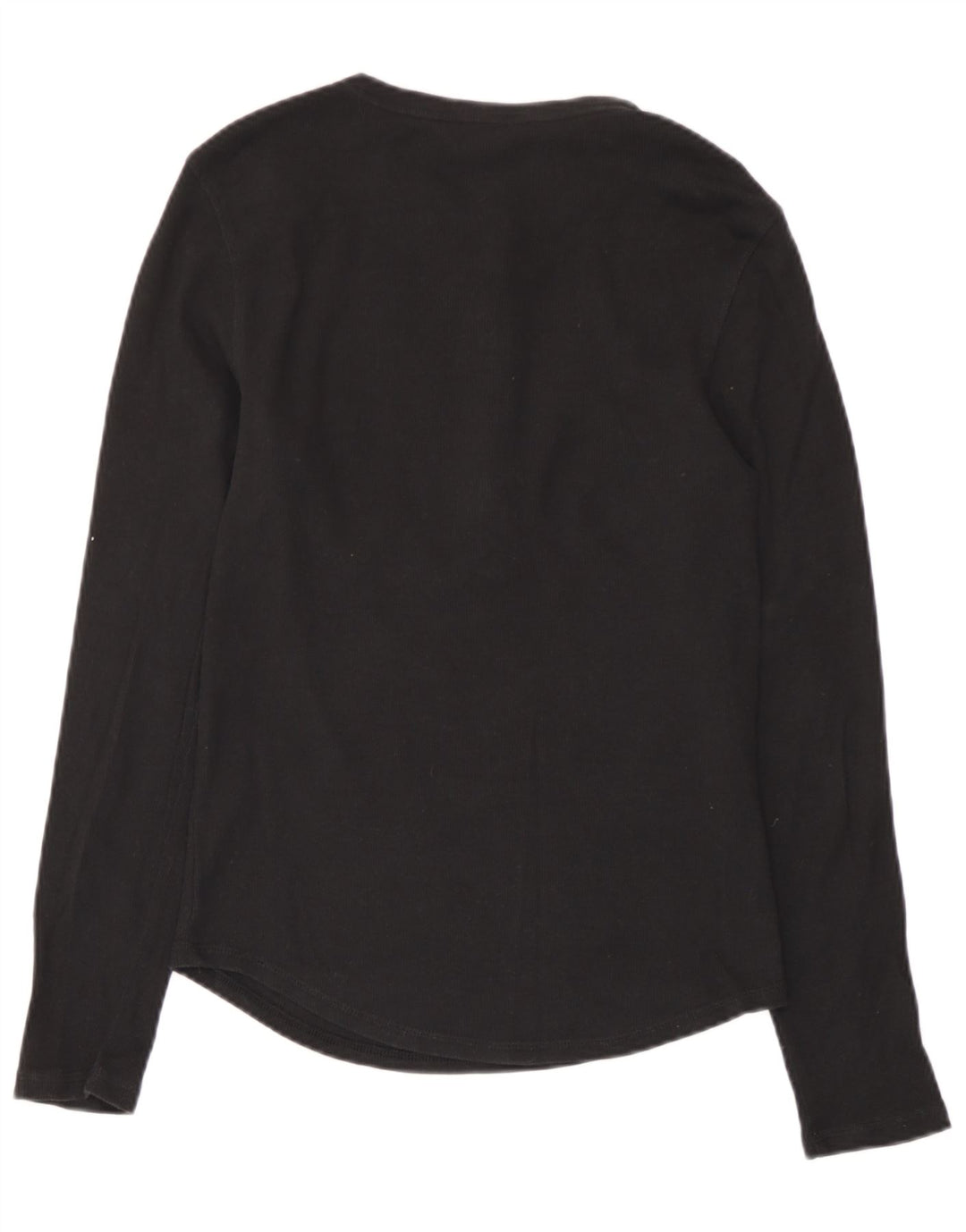 Marks & Spencer Top pentru femei cu mânecă lungă UK 10 mic bumbac negru