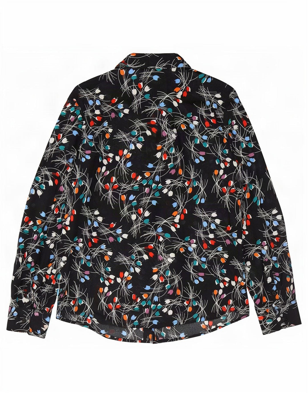Cămașă Benetton pentru femei UK 14 Medium Black Floral Bumbac