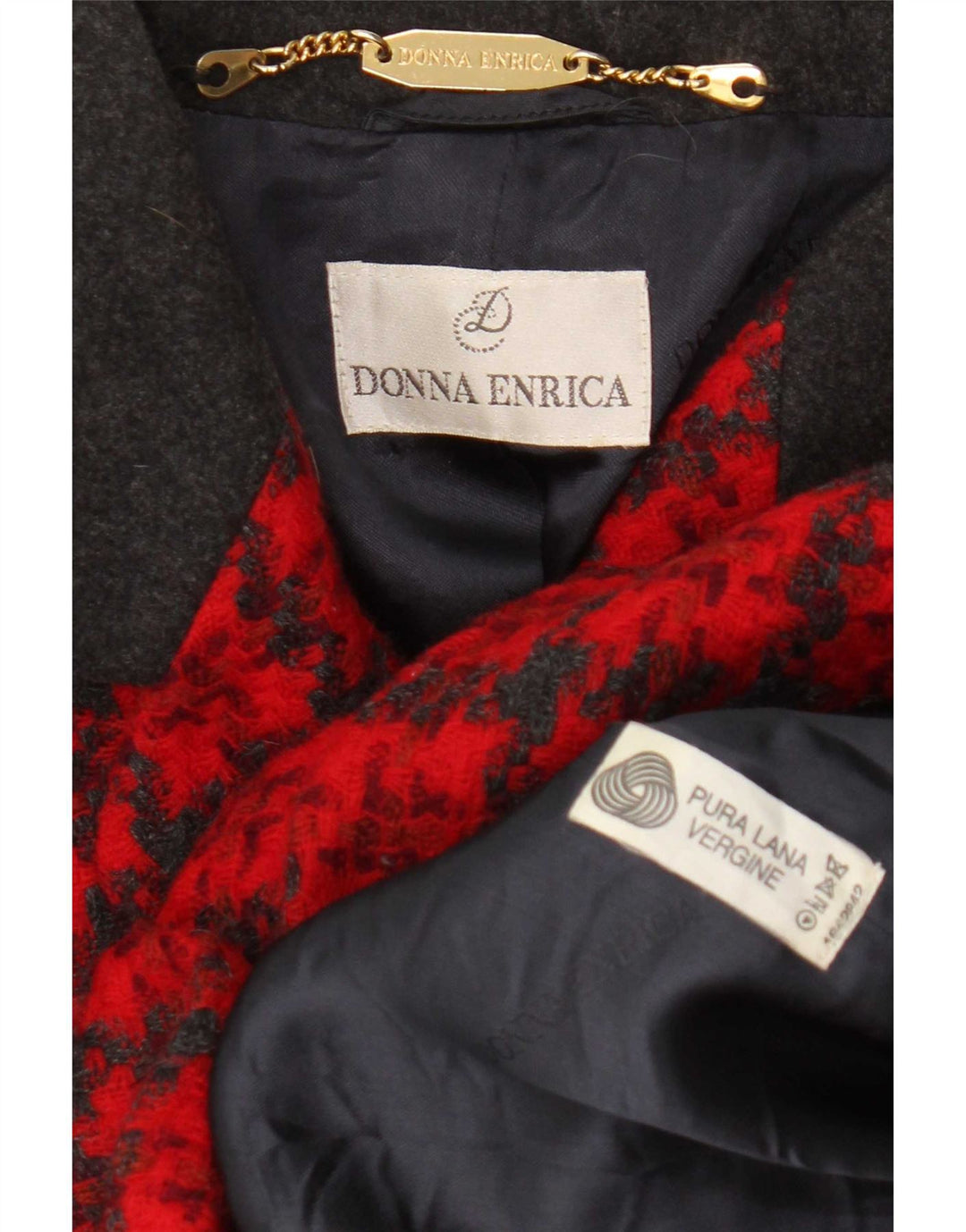 Sacou blazer pentru femei Donna Enrica, cu 3 nasturi, UK 16, mare, roșu, picior de gală