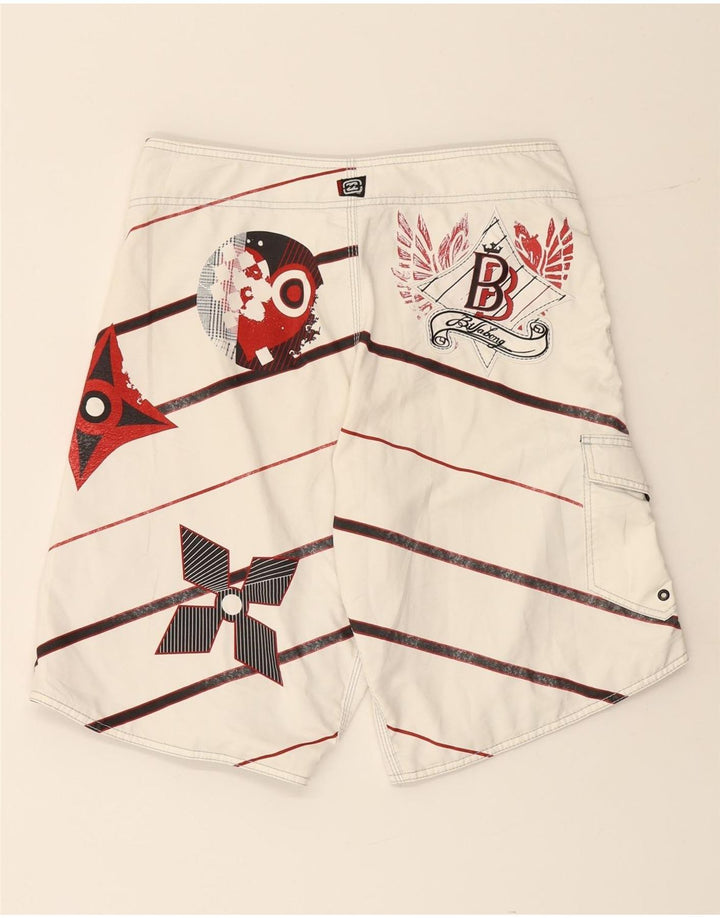 Pantaloni scurți de înot grafic BILLABONG pentru bărbați, medii, în dungi alb