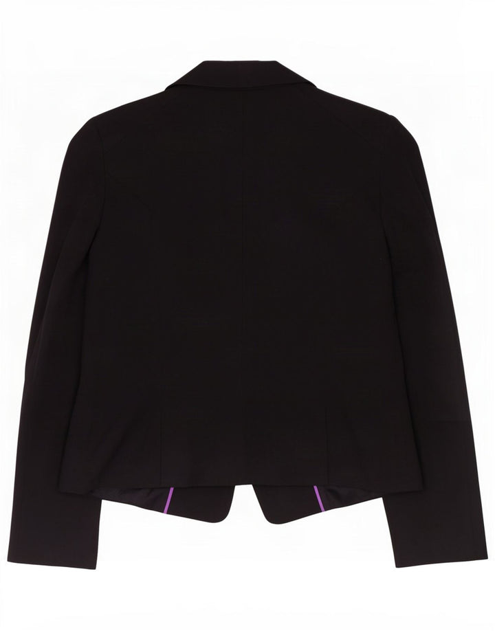Jachetă Blazer pentru femei Oasis cu 1 nasture UK 12 Bumbac mediu negru