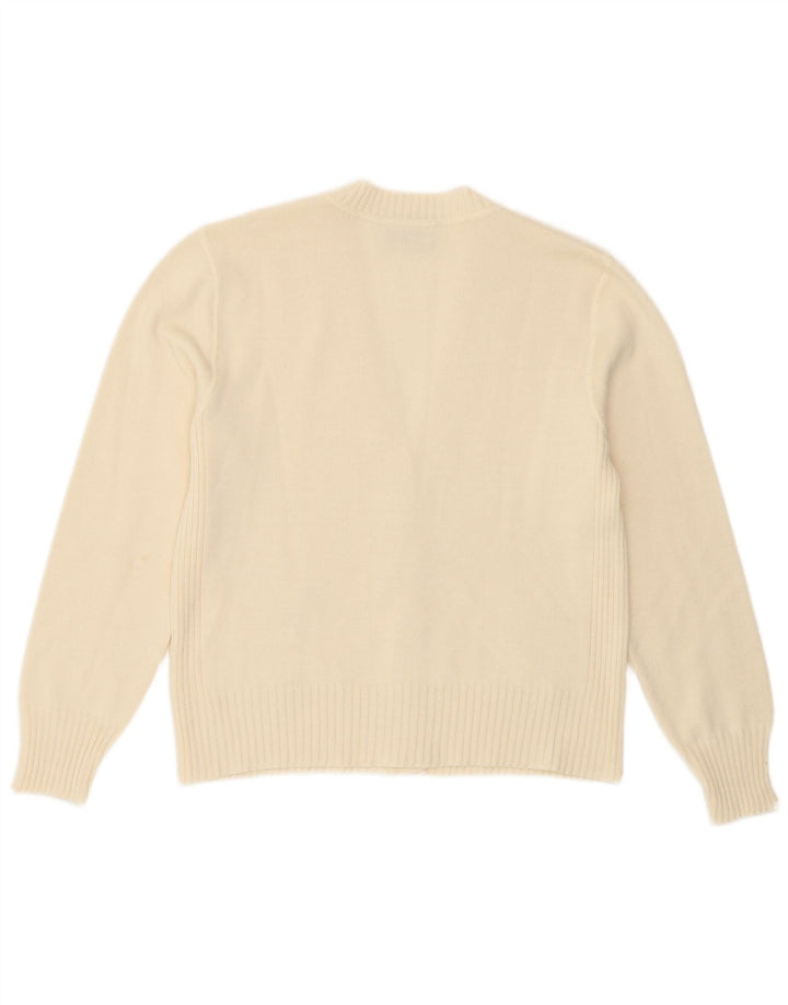Pulover cardigan pentru femei Lucia UK 14 Poliacrilic alb mediu