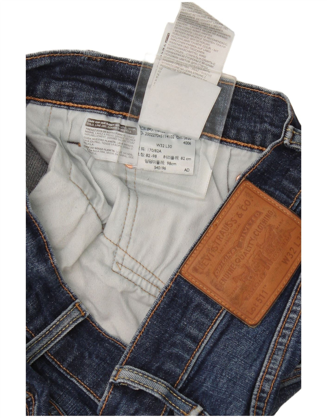 Blugi Levi's 511 Slim pentru bărbați W32 L30 Bumbac albastru