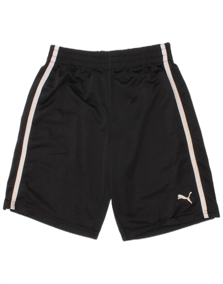 Pantaloni scurți sport Puma pentru băieți 6-7 ani poliester negru