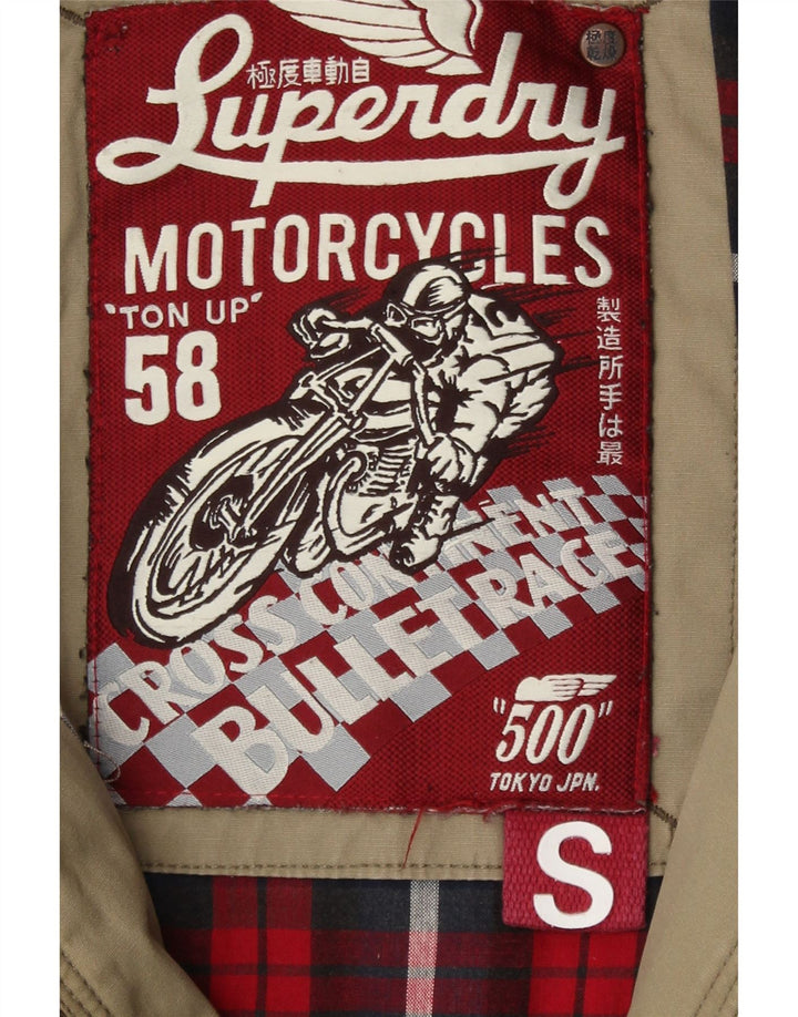 Jachetă matlasată cu grafică Superdry pentru femei, UK 10 Small Khaki
