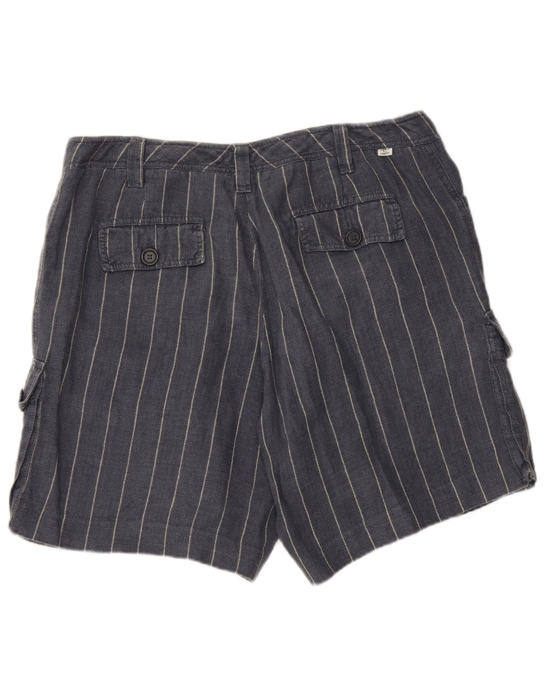Pantaloni scurți cargo pentru femei CERRUTI 1881 IT 44 Medium W34 Bleumarin in dungi