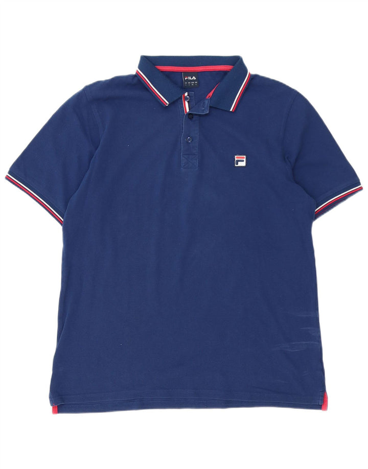 Cămașă polo pentru bărbați FILA, mare, bleumarin, bumbac