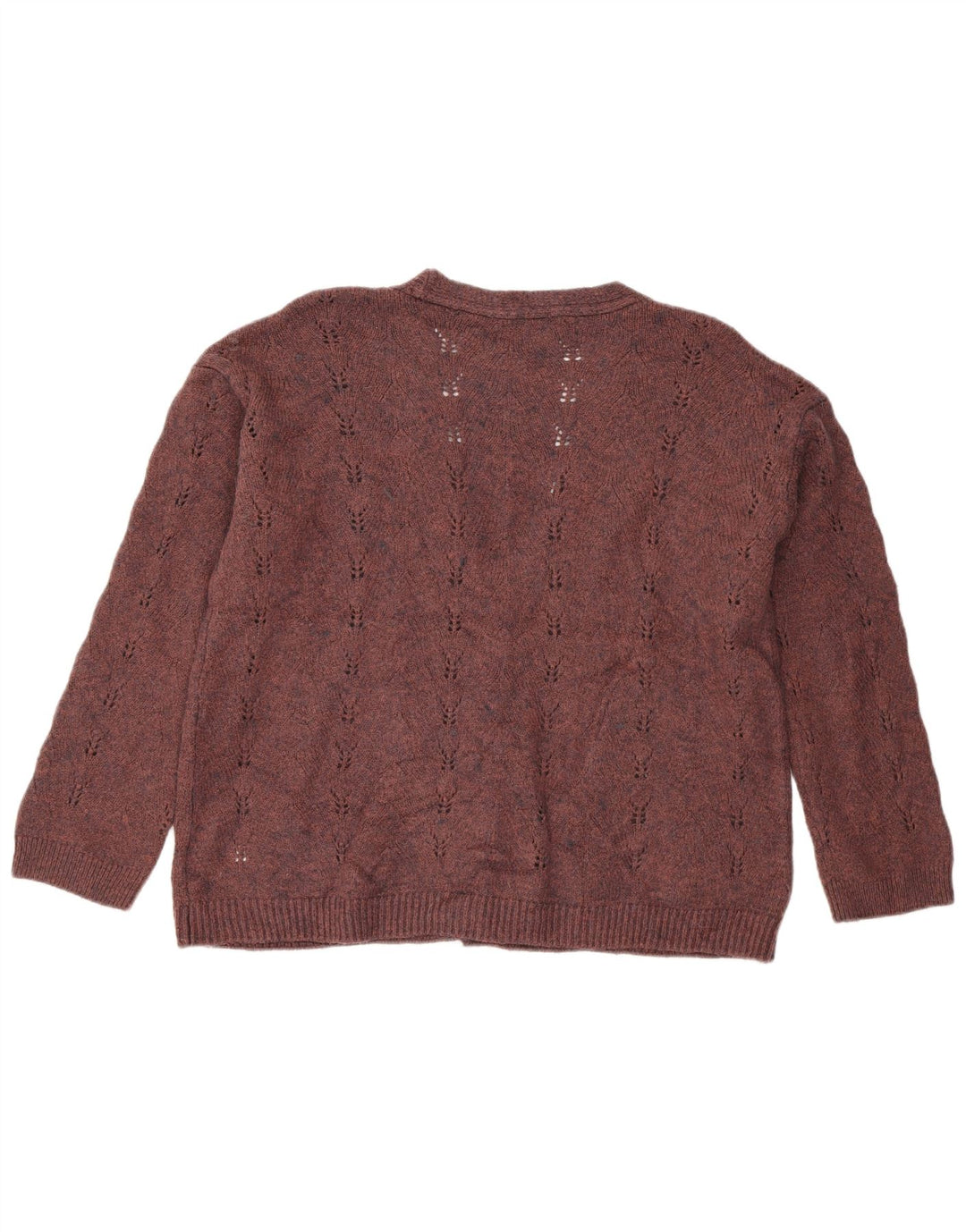 White Stuff Pulover cardigan pentru femei, cu tăiere largă, UK 14, maro mediu acrilic