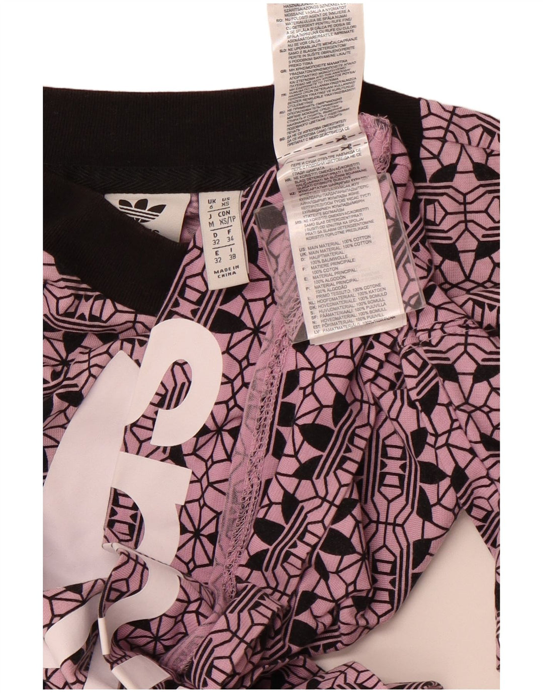 ADIDAS Tricou cu grafic supradimensionat pentru femei, UK 6 XS, bumbac violet