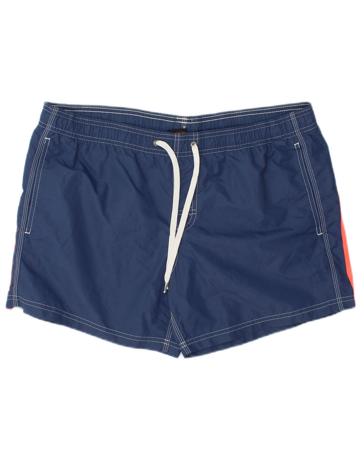 Sundek Pantaloni scurți de înot pentru bărbați, mari, bleumarin, în dungi