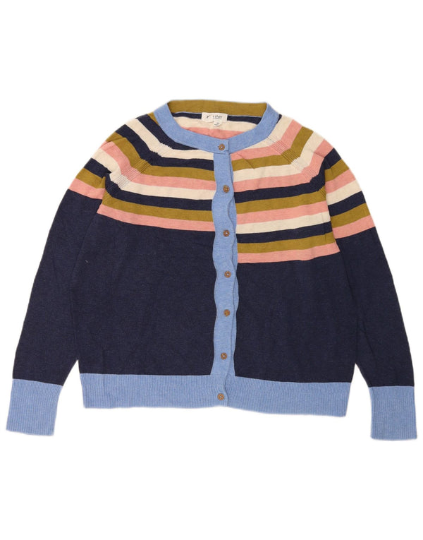 Pulover cardigan pentru femei White Stuff UK 16 mare, bleumarin, bumbac cu dungi