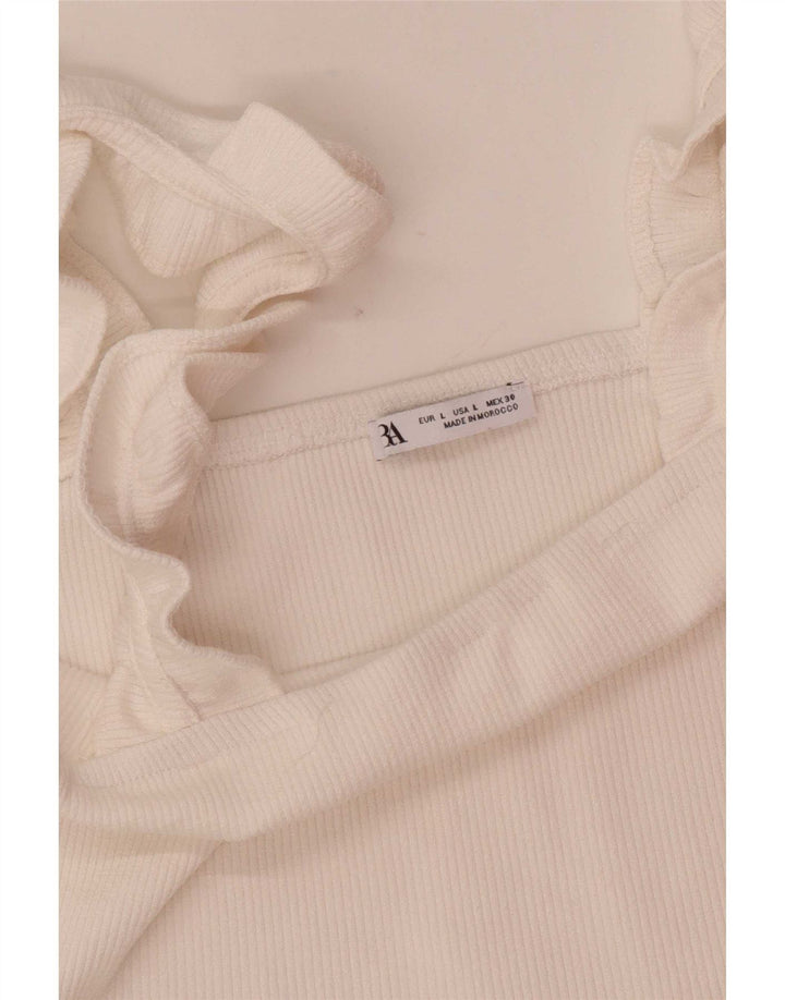 Crop Top pentru femei Zara UK 14 Large White