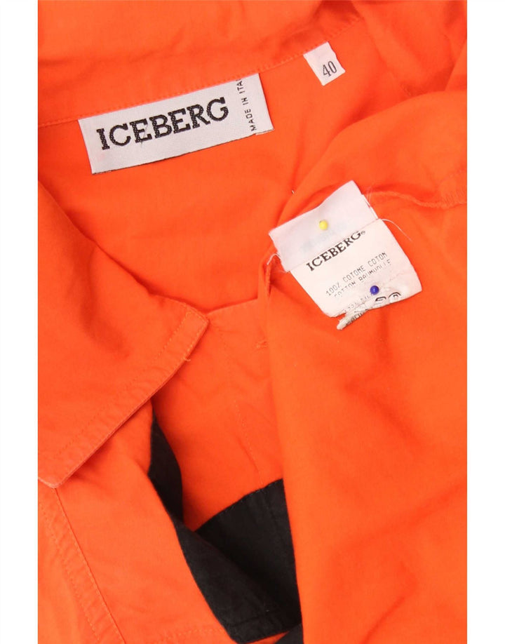 Bluză cămașă supradimensionată pentru femei Iceberg IT 40 portocaliu mic