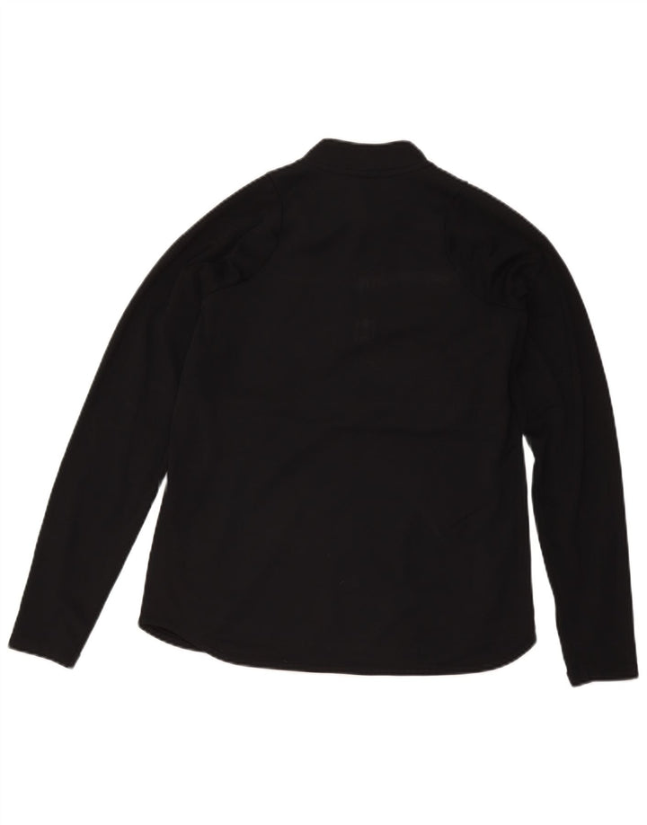 Top de trening pentru bărbați Dri Fit cu fermoar și gât, negru, colorblock