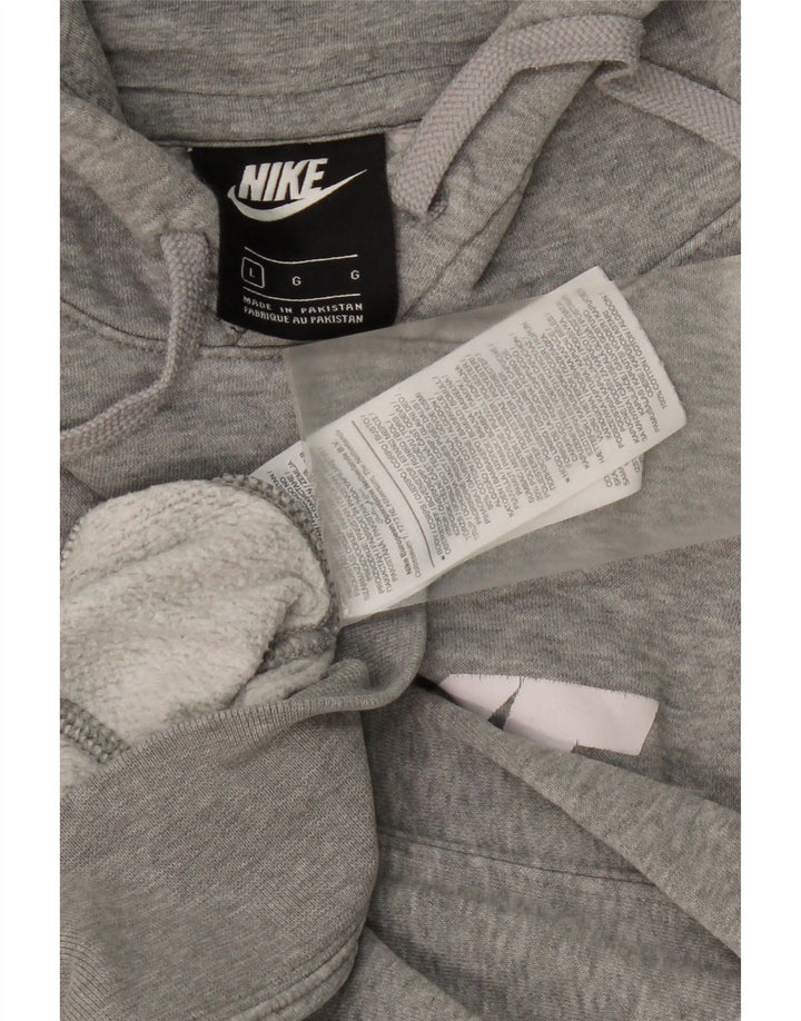 NIKE Mens Graphic Hoodie Jumper Large Grey Cotton Vintage Nike and Second-Hand Nike from Messina Hembry 