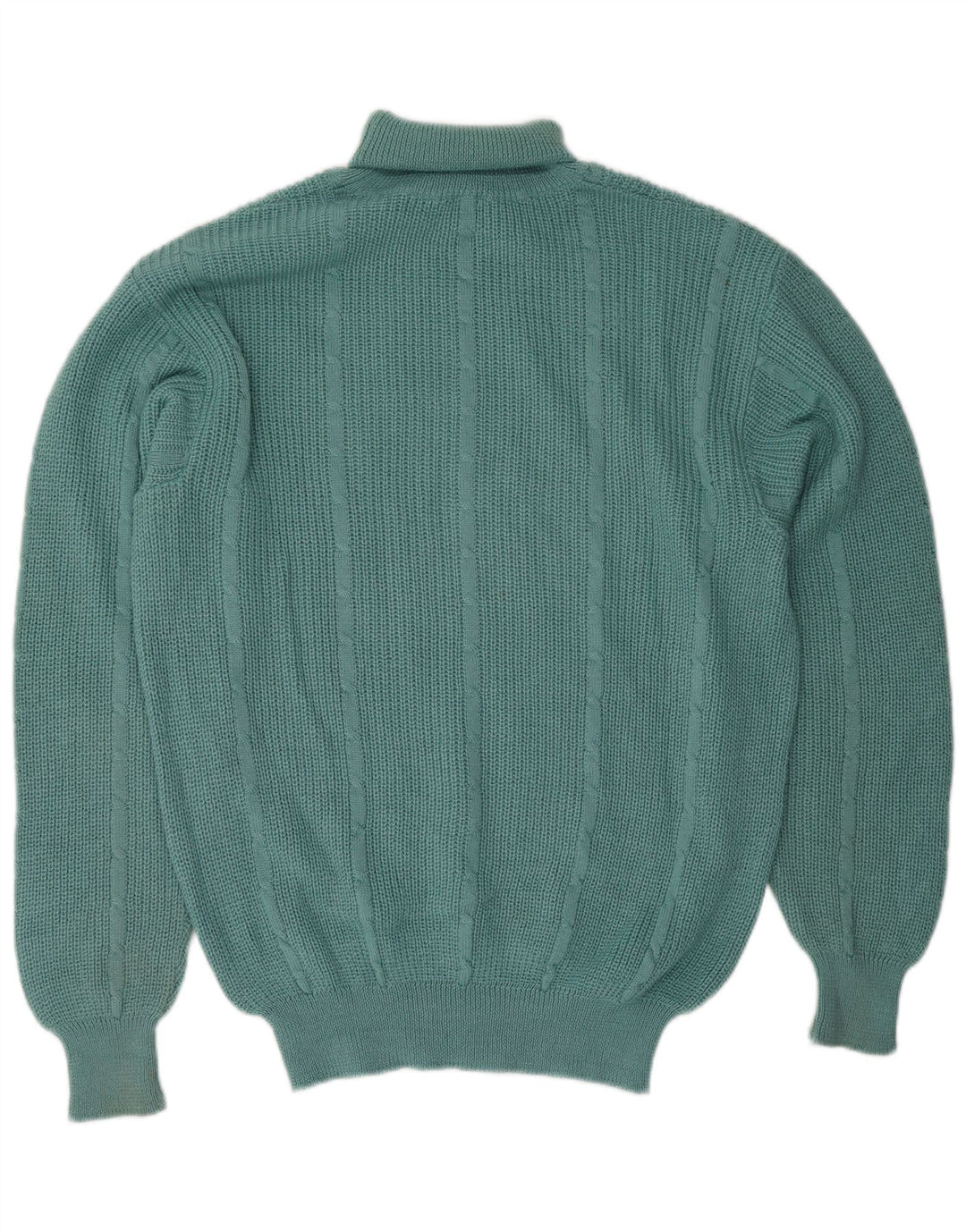 Pulover vintage pentru bărbați cu gât rulat, mare, verde