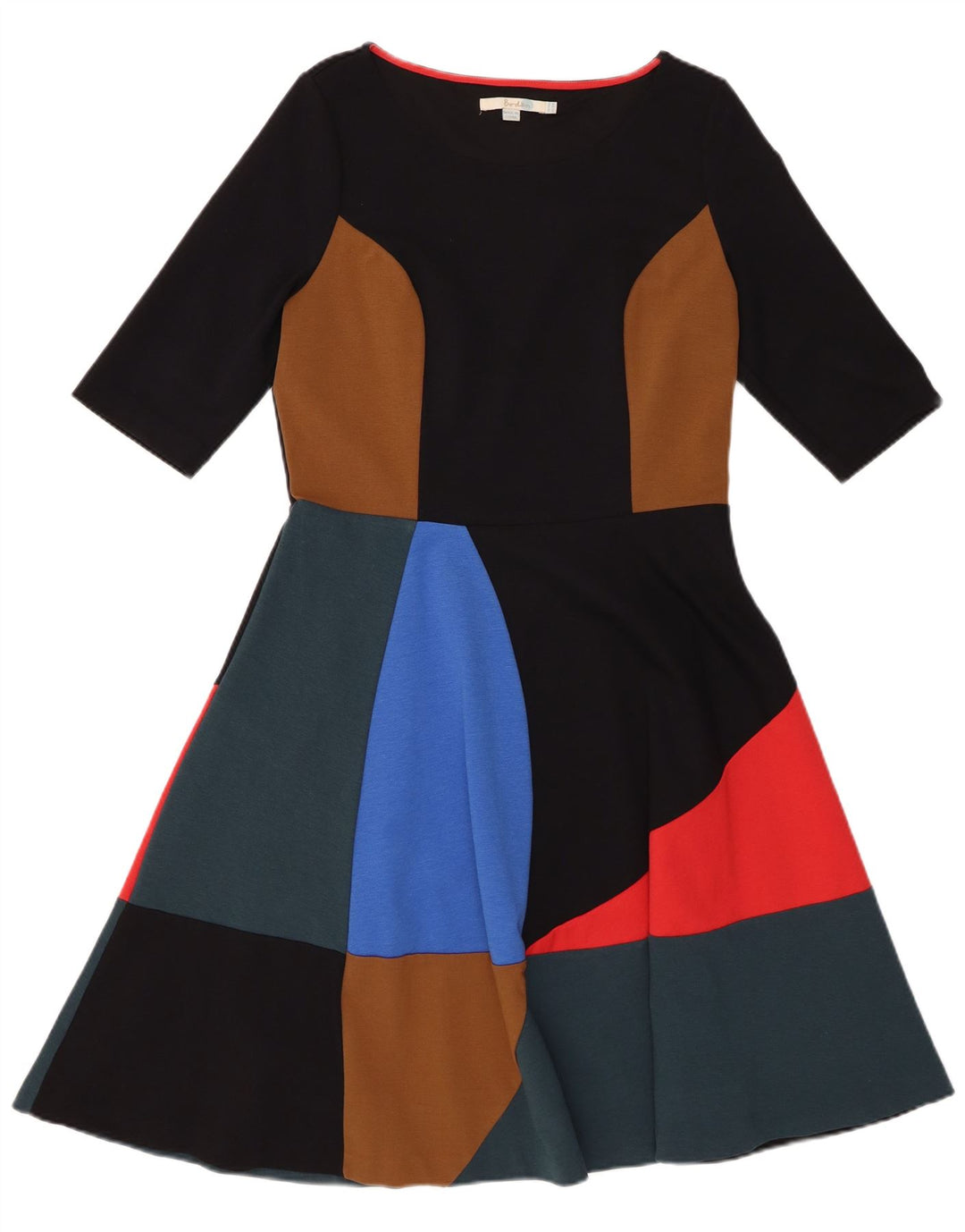 Rochie A-Line BODEN pentru femei UK 14, mare, multicolor, color block, bumbac