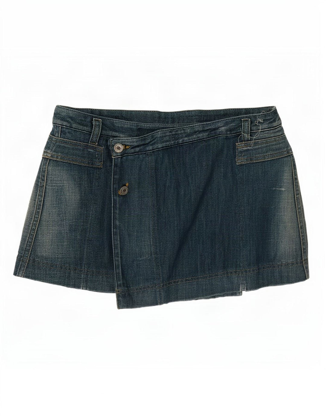 Fusta mini denim pentru femei Diesel W29, bumbac albastru mediu