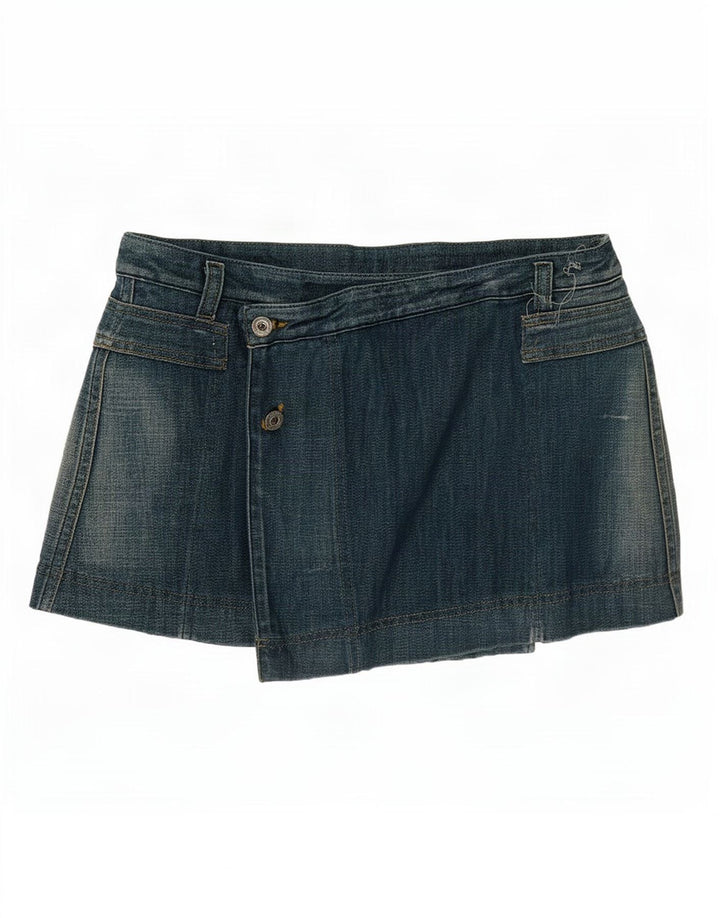 Fusta mini denim pentru femei Diesel W29, bumbac albastru mediu