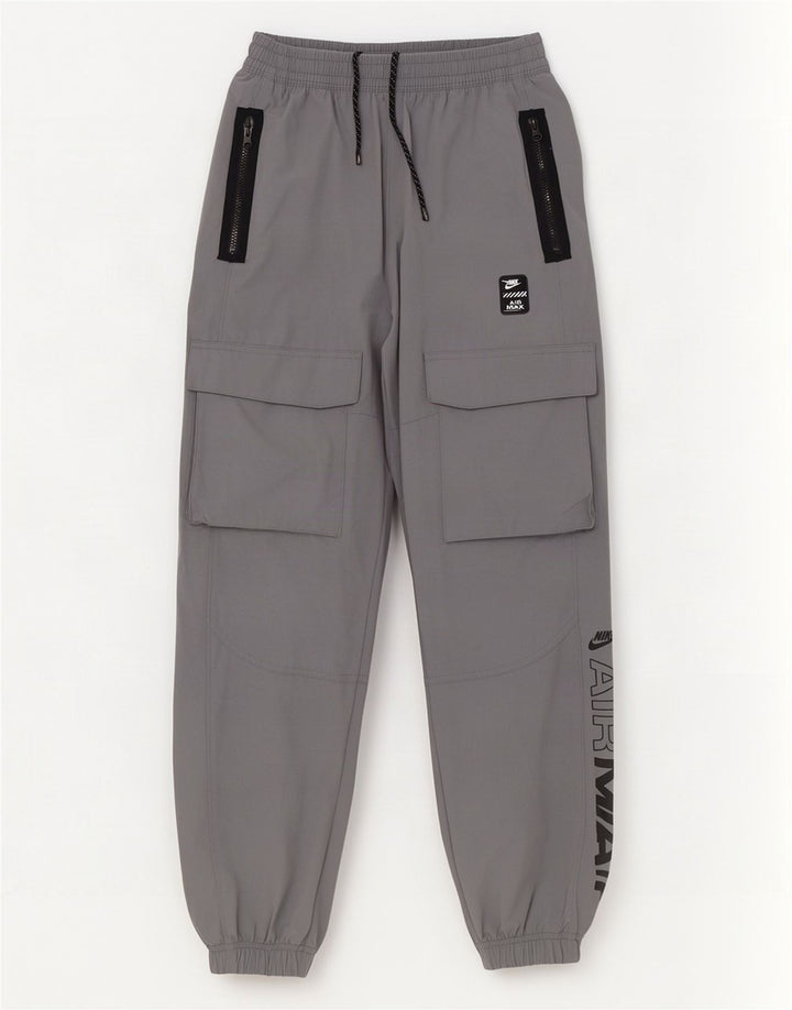 Pantaloni de trening Nike Cargo Graphic pentru bărbați Pantaloni de jogging mici, gri, bloc de culoare