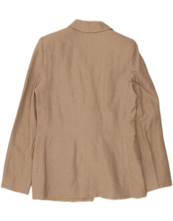 Gai Mattiolo Jachetă Blazer Femei 1 Buton UK 16 Mare Bej In