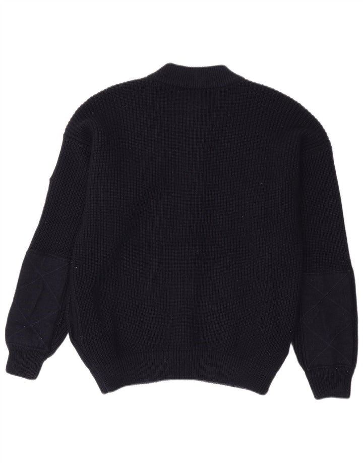 Pulover cardigan pentru bărbați Good Luck Lână albastru bleumarin mediu