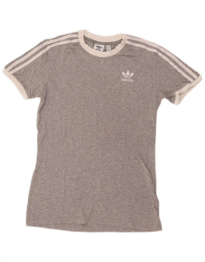 Tricou pentru femei ADIDAS UK 8 mic, gri bumbac cu pete