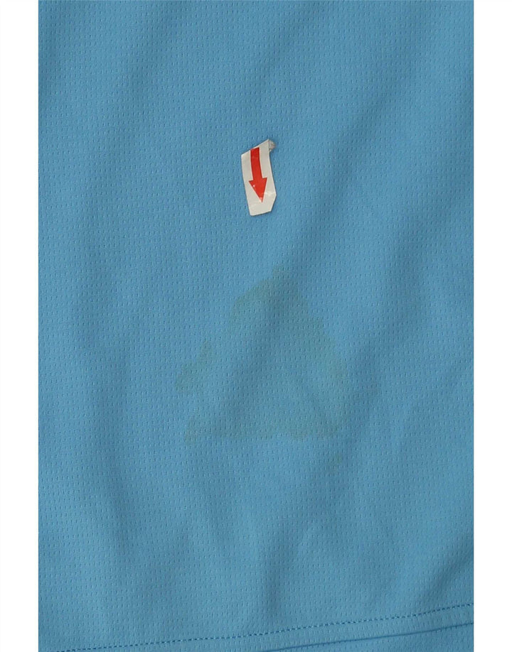 Trening pentru bărbați Adidas, cu fermoar, cu gât, poliester, albastru mediu