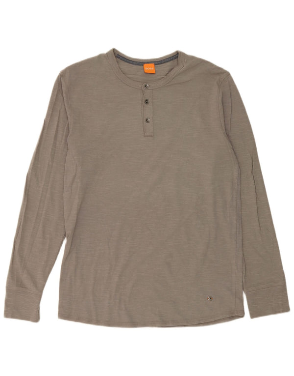 Top pentru bărbați Hugo Boss cu mânecă lungă XL, gri