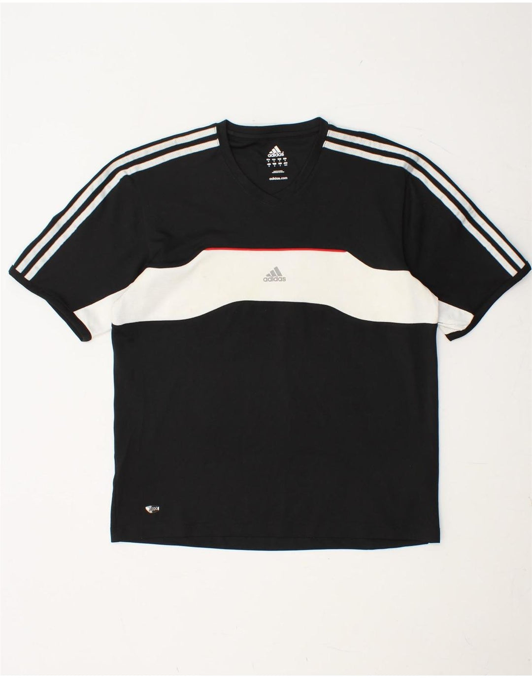 Tricou pentru bărbați ADIDAS Top Mediu Negru Poliester Bloc de culoare