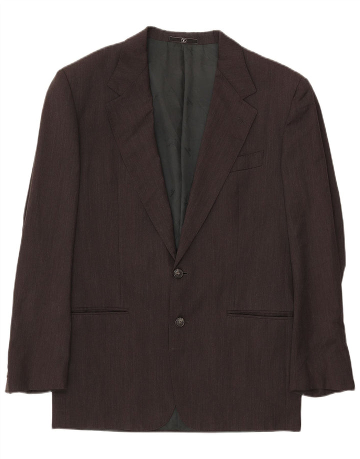 VALENTINO Jachetă pentru bărbați cu 2 nasturi IT 46 Lână virgină, gri mică