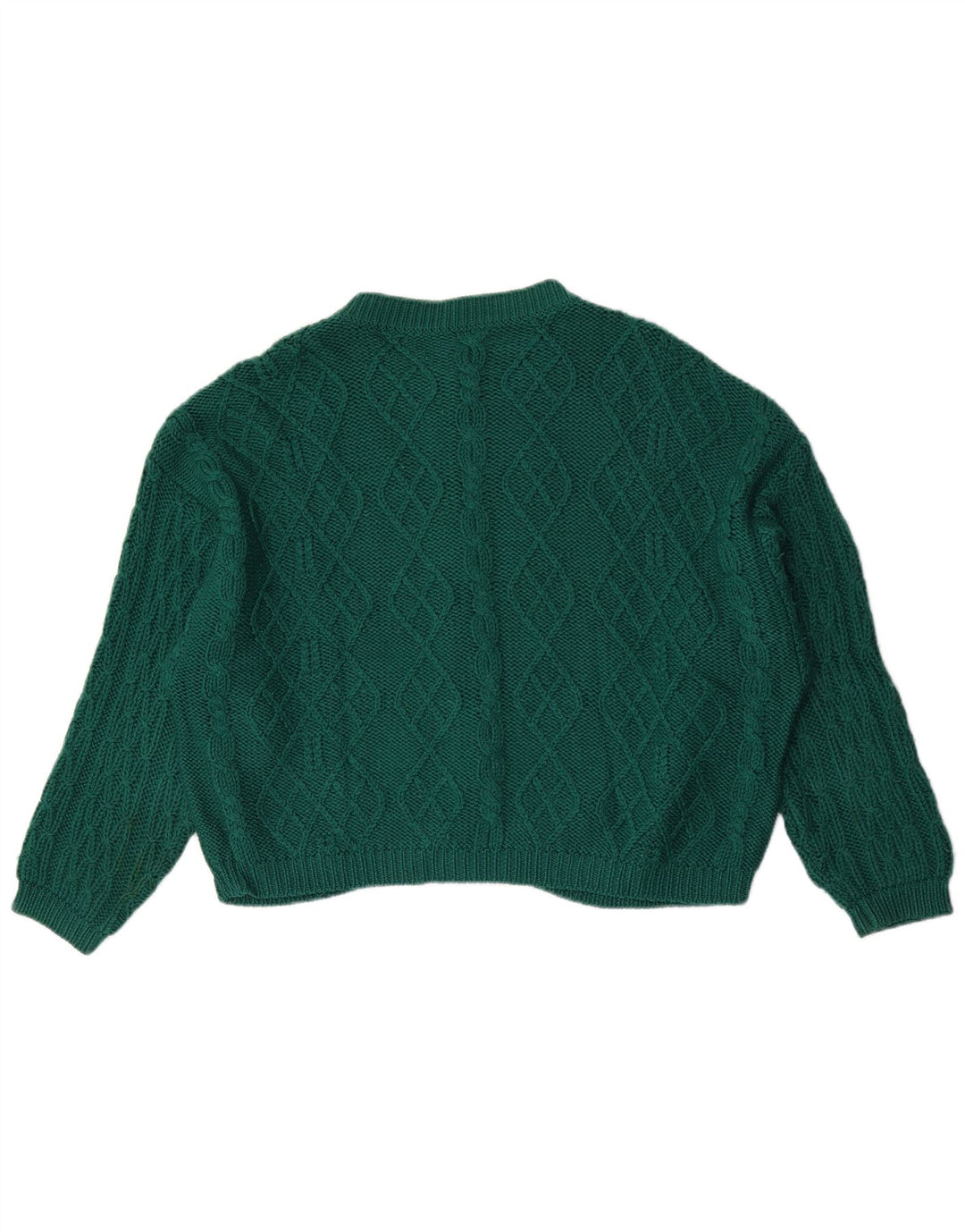 Pulover cardigan pentru femei Benetton UK 16 Lână verde mare