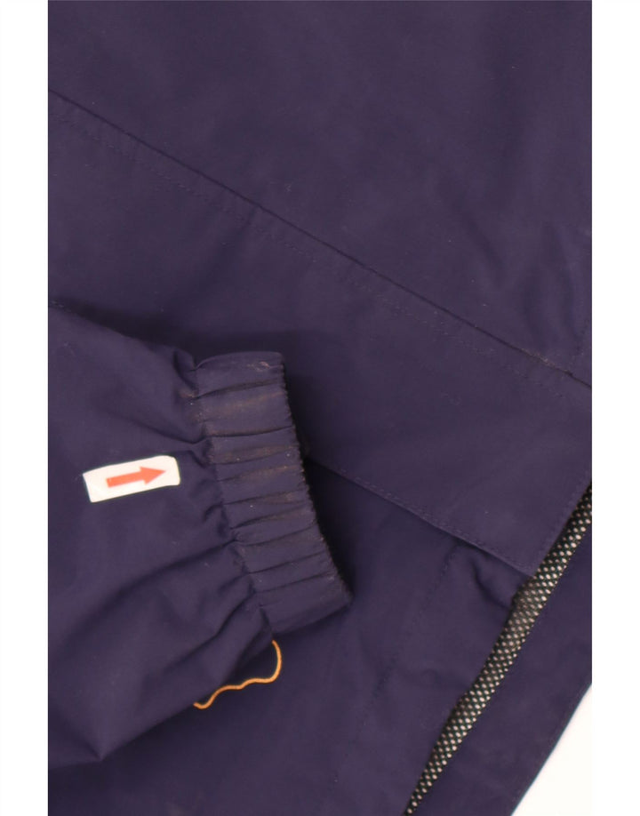 Jack Wolfskin Jachetă de ploaie cu glugă grafică pentru băieți, 12-13 ani, bleumarin