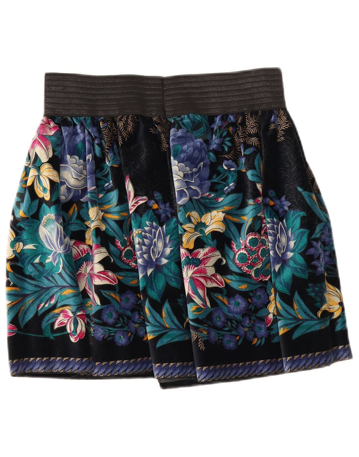 Fusta plisată Vintage pentru femei din catifea W26 Small Multicolor