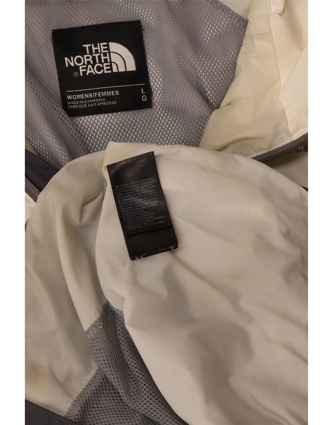 Jachetă de ploaie cu glugă pentru femei Hugo Boss UK 16 mare, gri, nailon color bloc