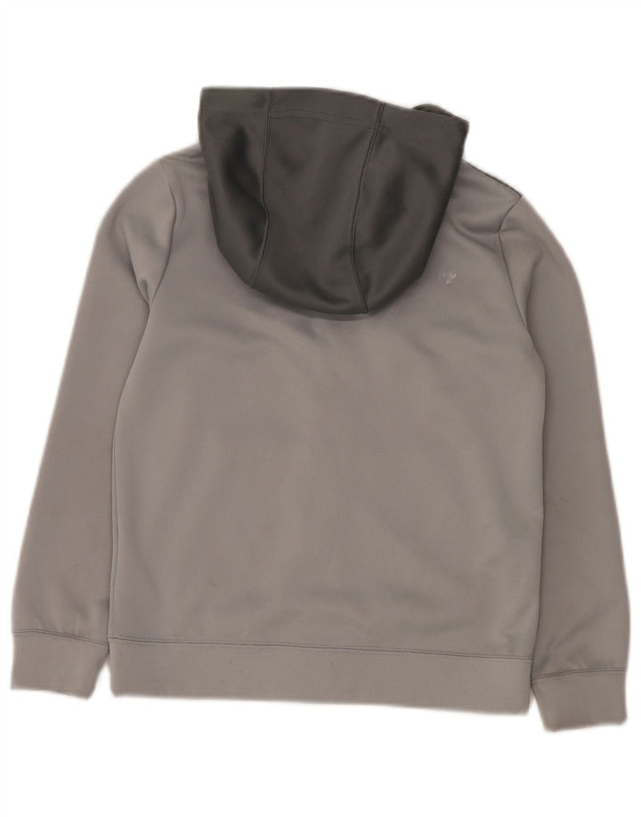 Pulover Nike pentru băieți, cu fermoar, 10-11 ani, gri mediu, poliester bloc de culoare