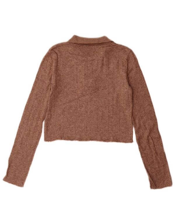 Pulover cu gât polo pentru femei Zara UK 10 Mic Maro