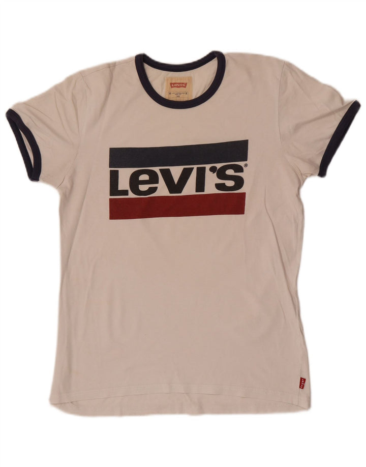 Tricou grafic Levi's pentru baieti Top 15-16 ani alb