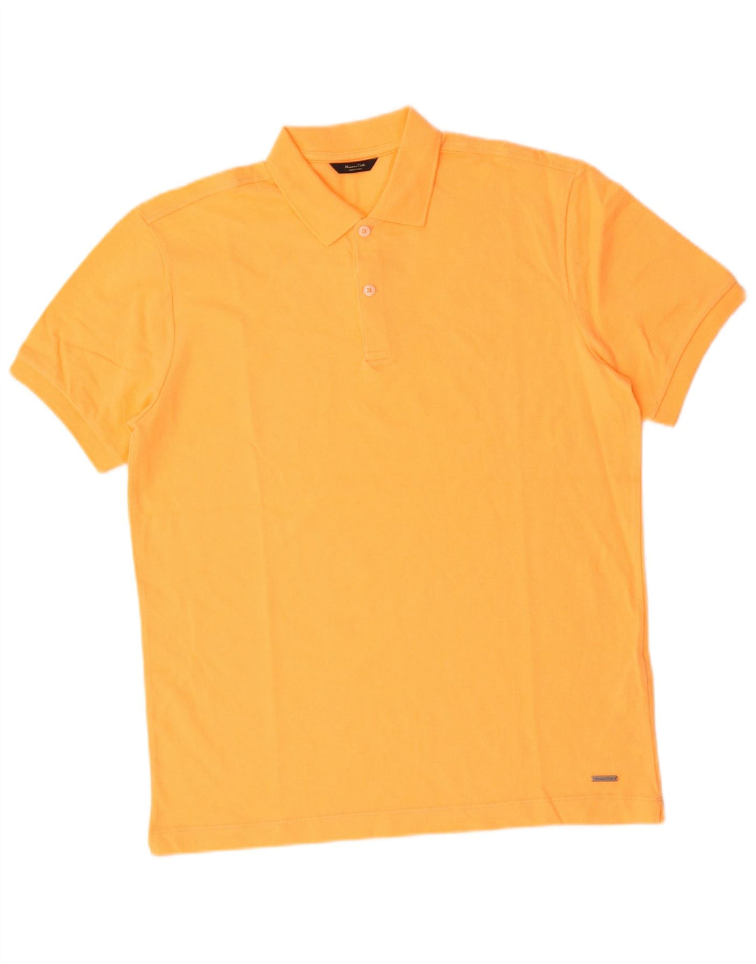 Tricou polo Massimo Dutti pentru bărbați, bumbac portocaliu mediu