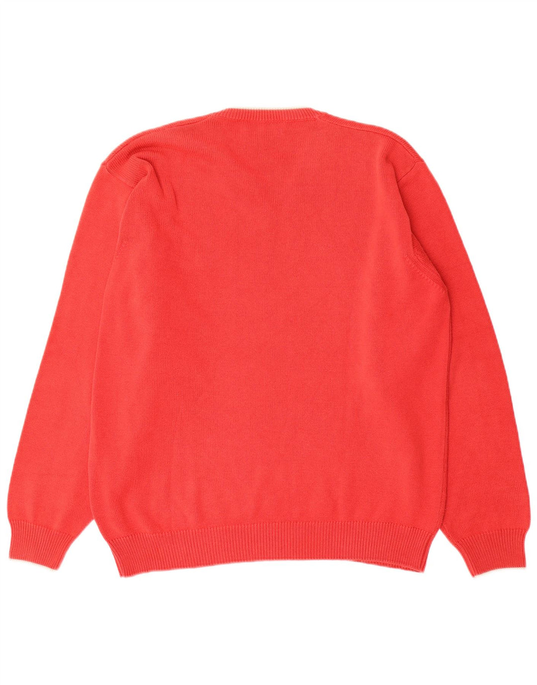 FRED PERRY Pulover cu decolteu în V pentru bărbați, bumbac roșu mediu