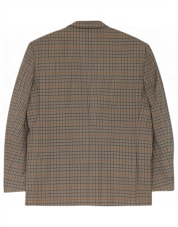 Jachetă blazer pentru bărbați Pierre Cardin cu 2 nasturi UK 40, bumbac cu carouri, gri mare