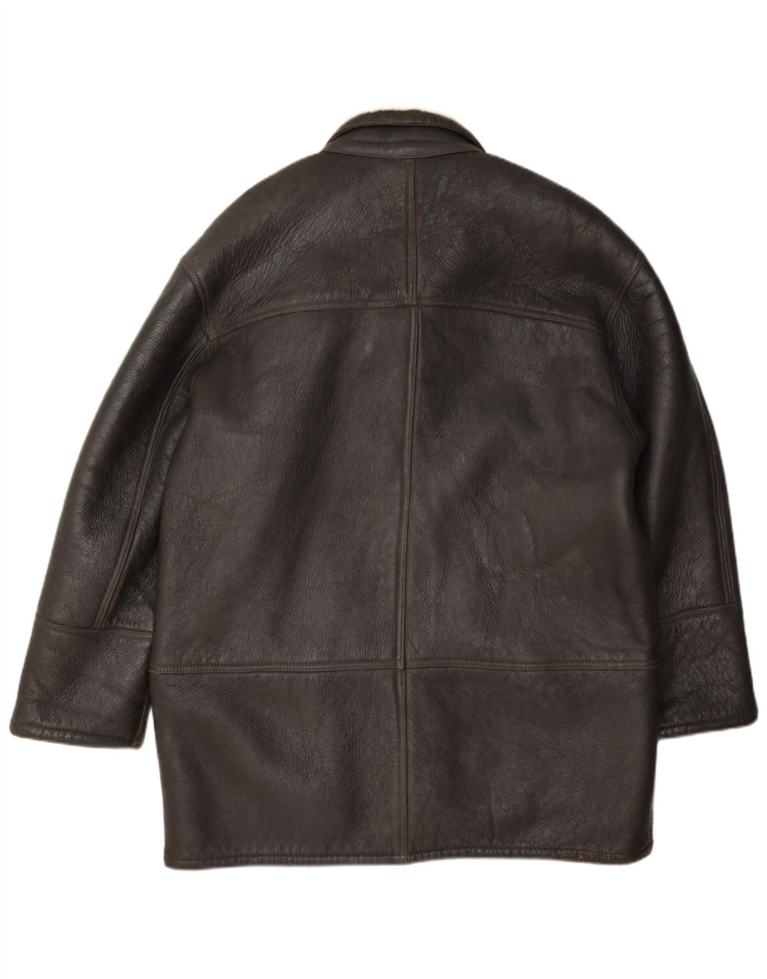 Jachetă vintage pentru bărbați din shearling Mărimea 52 XL maro