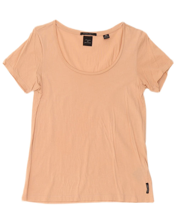 Maison Scotch Tricou pentru femei Top UK 10 Small Beige Bumbac