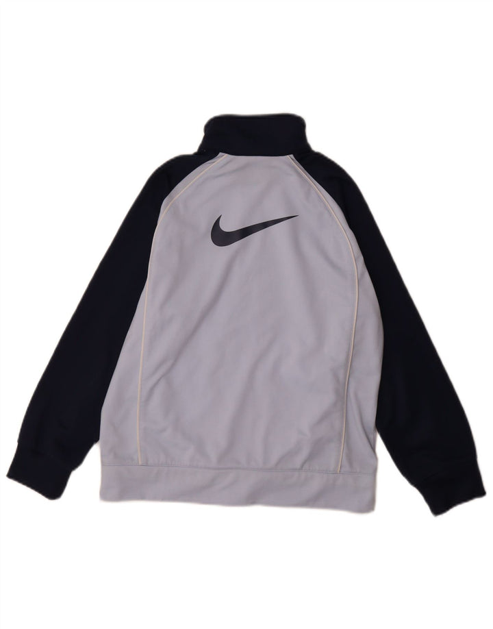 Jachetă de trening cu grafică Nike pentru băieți 8-9 ani, albastru, color block