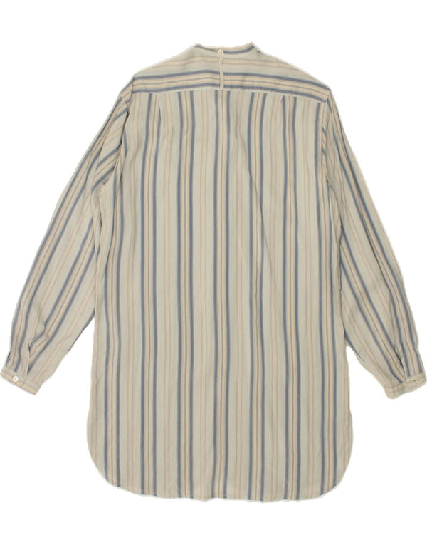 CARACTERE Womens Long Sleeve Shirt Dress UK 18 XL Grey Striped